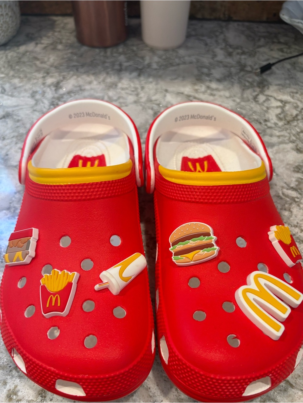 Mcdonalds themed crocs